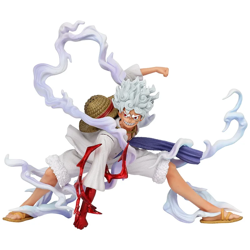 

19cm One Piece Luffy Gk Anime Figure Sun God Nika Luffy Gear 5 Action Figures Doll Pvc Statue Collection Ornament Model Toy Gift