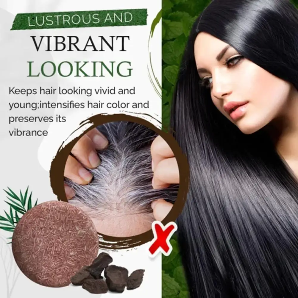 

Sdotter Soap Hair Darkening Shampoo Bar - Natural Organic Conditioner Moisturize Repair Gray White Hair Color Dye Treatment Bamb