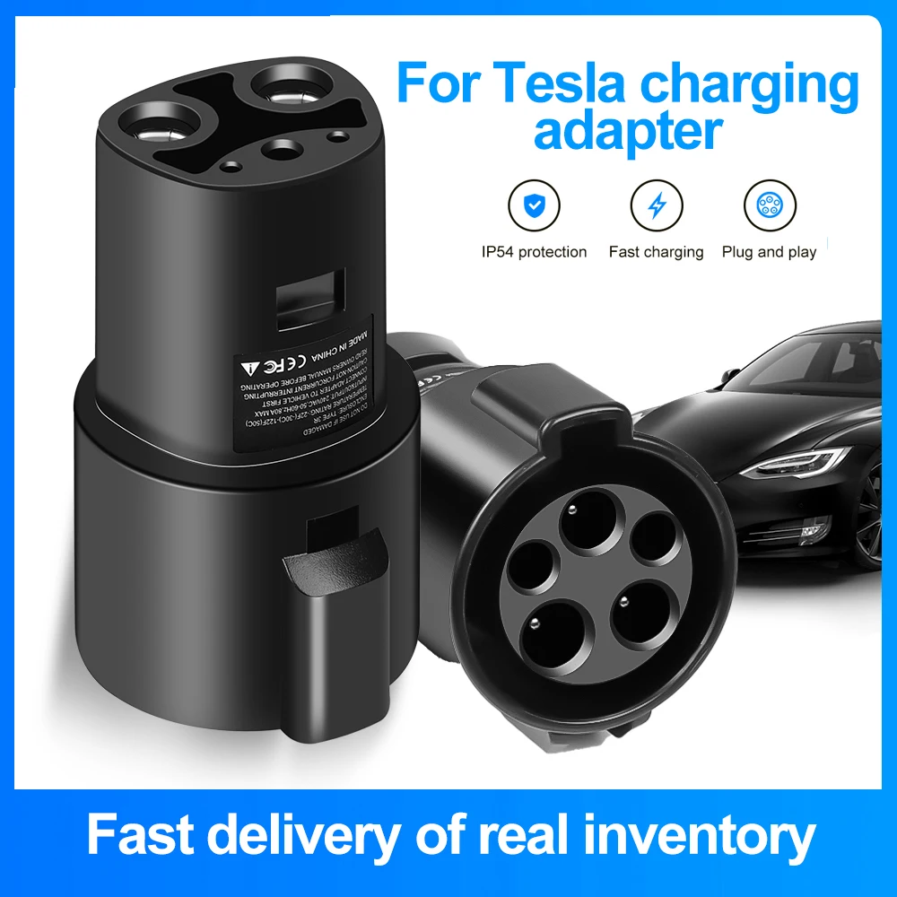 

EV Charger Adapter Type1 J1772 to Tesla Model X Y 3 S for Electric Vehicle Charging Gun Connector EVSE Conversion Teslas Socket