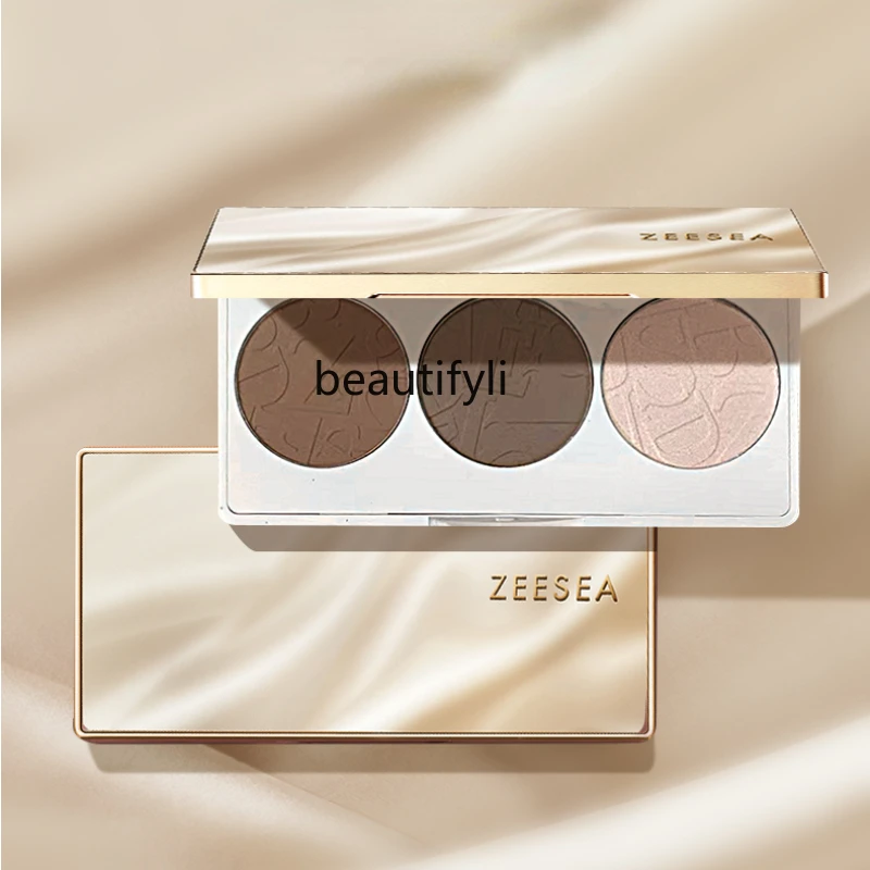 

Yj легкие и тени, трехцветный контур для хайлайтера, компактная матовая палитра для ремонта теней для макияжа