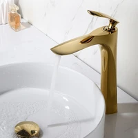 black gold washbasin faucet countertop basin faucet single hole hot and cold water faucet bathroom cabinet basin faucet nordic