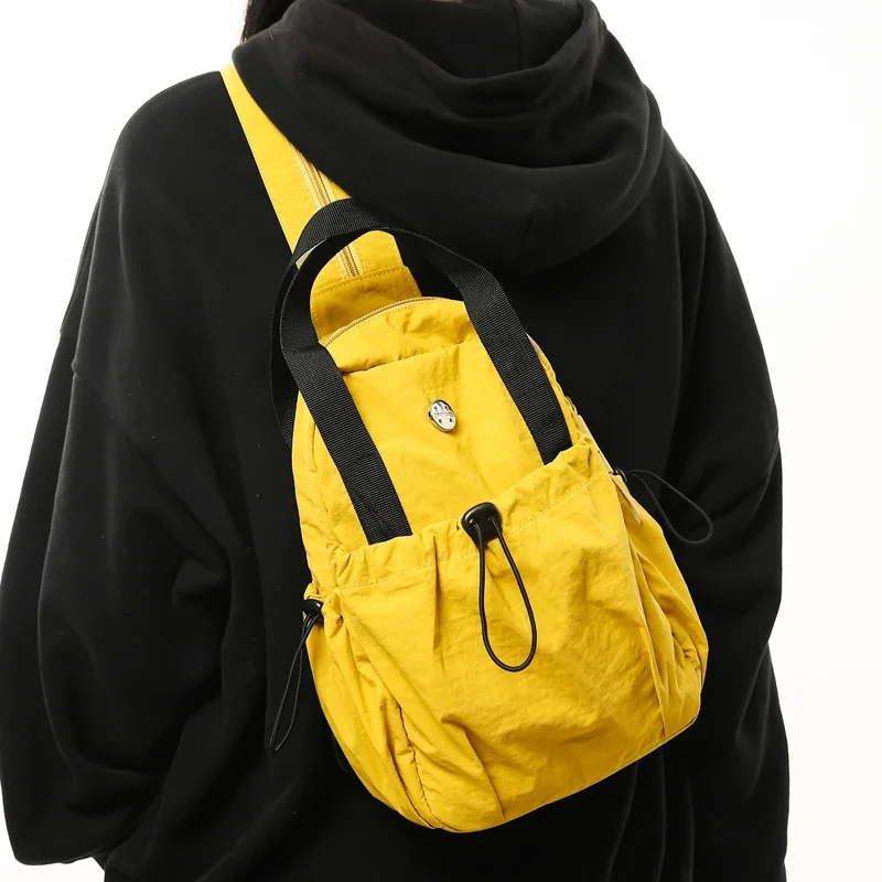 Однотонные нейлоновые милые дамские поясные сумки на молнии вместительные