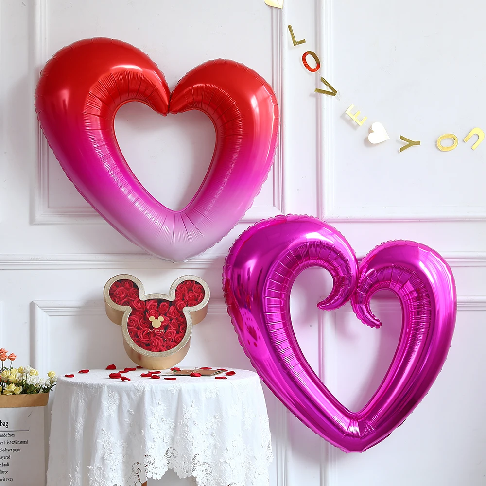 День святого Валентина набор воздушных шаров с красным сердцем и конфетти Я