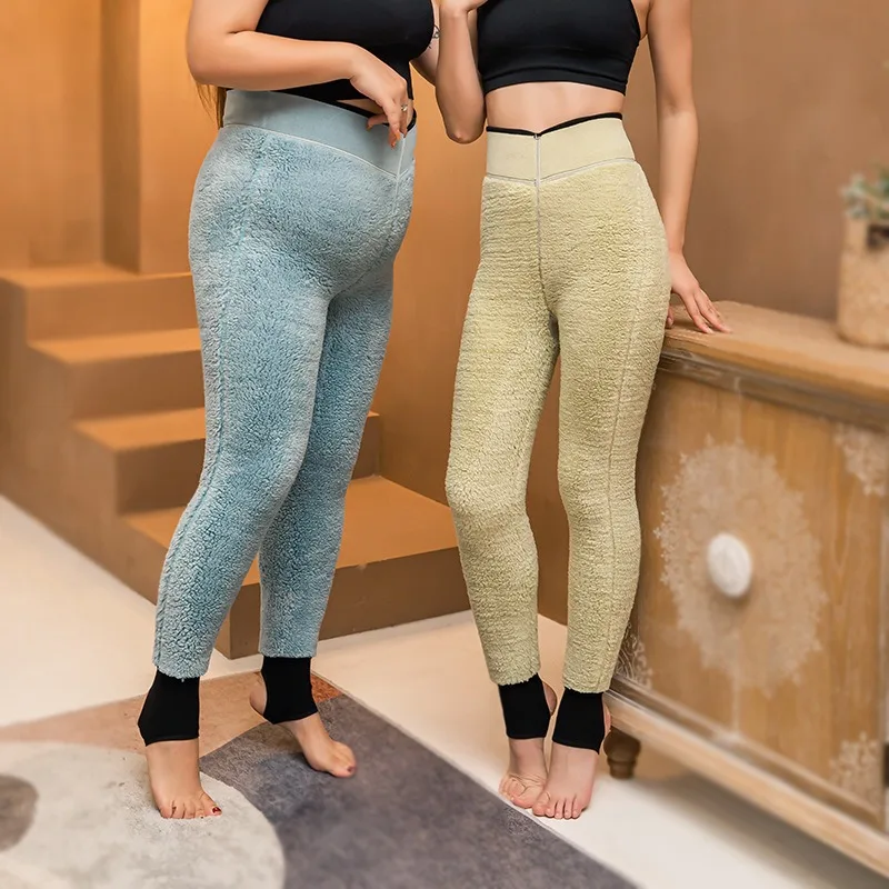 Women Warm Fleece Lined Thick Tights Winter Stretchy High Waist Slim Leggings Super Warm Leggings Plus Size Pantyhose ouc1575