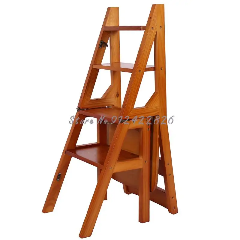 Многофункциональный складной лестничный стул из массива дерева лестница в