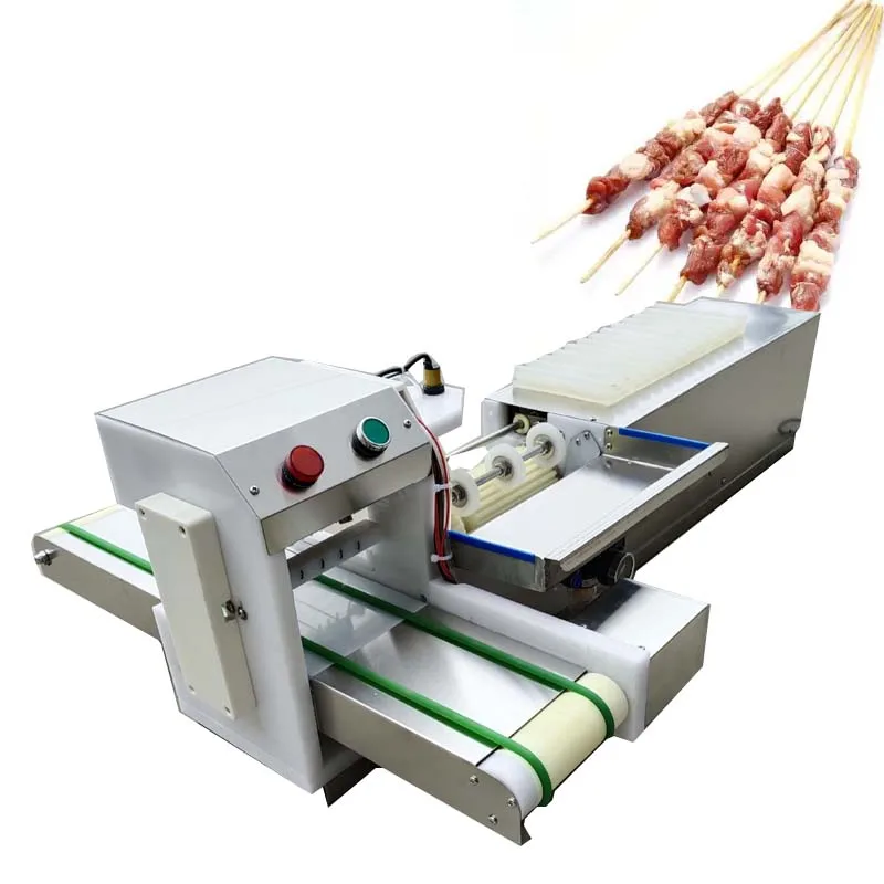 

Electric System Meat Skewer Maker Machine Automatic Stainless Steel Beef Mutton Chicken Heart Kebab String Machines