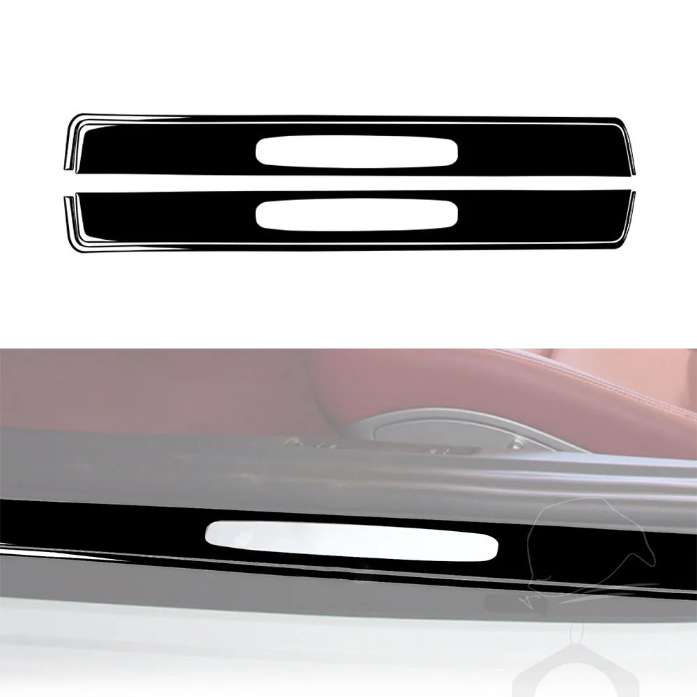 

Полоса на порог, декоративная отделка, наклейка на крышку для Porsche 718 982 Cayman Boxster T S 2016-2022, аксессуары для интерьера автомобиля, черный АБС