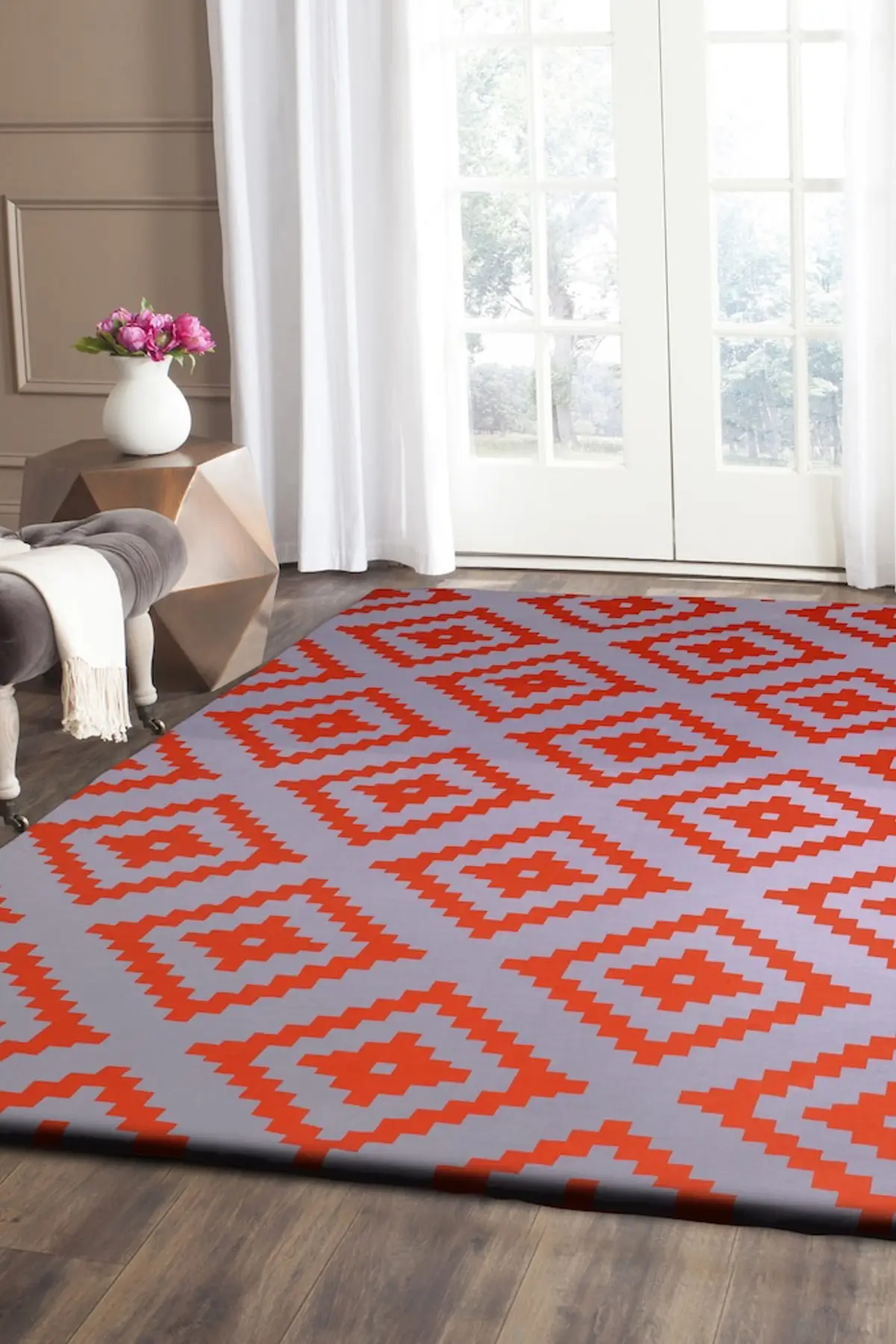 

Домашний Декоративный чехол для ковров, оранжевые водонепроницаемые Нескользящие покрышки с цифровой печатью