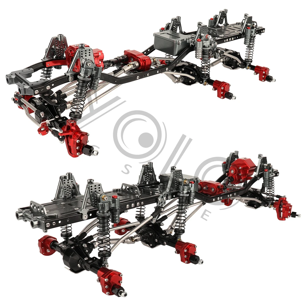 Цельнометаллическая рама шасси 6x6 с портальными осями для 1/10 SCX10 II