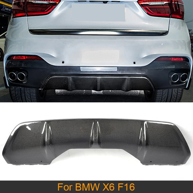 

Car Rear Bumper Diffuser Lip Spoiler For BMW X6 F16 Sport Standard 2015 - 2018 Car Rear Bumper Diffuser Lip Spoiler Carbon Fiber