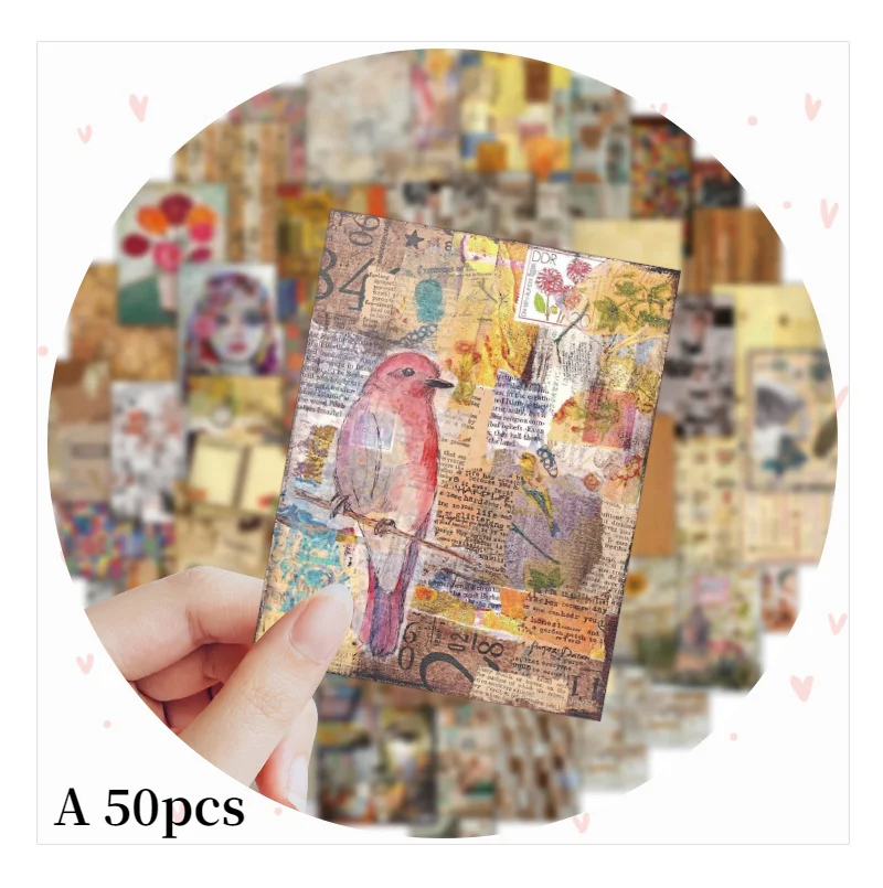 10/50pcs Retro style Old Time Stickers Junk Journal stickers Scrapbooking Stationery Diary |