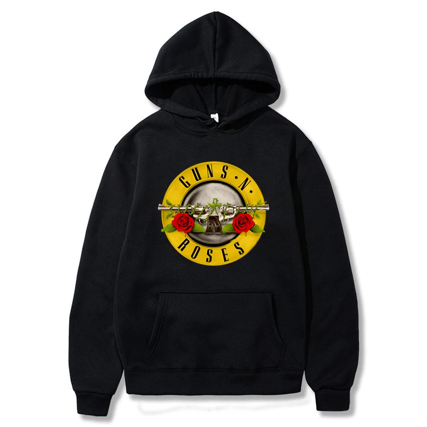 

Gun N' Roses Hoodie Musik Keras Band Rock Cetak Streetwear Pria Wanita Longgar Sweatshirt Hoodie Pullover Baju Olahraga Pakaian