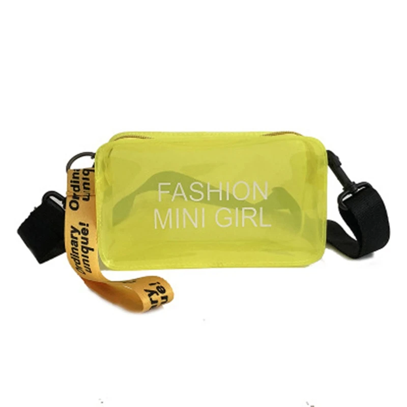 

Прозрачная сумка через плечо для женщин, летняя миниатюрная сумка на ремне с надписью карамельных цветов