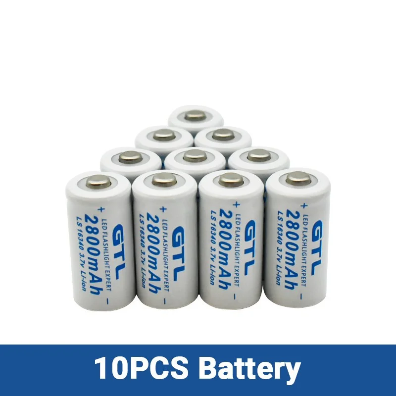 

Новинка 2023, 3,7 в, 2800 мА/ч, литий-ионный аккумулятор 16340, перезаряжаемая батарея CR123A, 3,7 в, CR123 для лазерной ручки, фотовспышка, бесплатная достав...