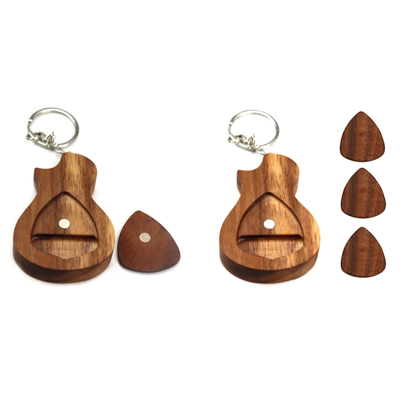 

Деревянная коробка для гитары, держатель для гитары в форме гитары с деревянными палочками для гитары, бас, музыкальный инструмент