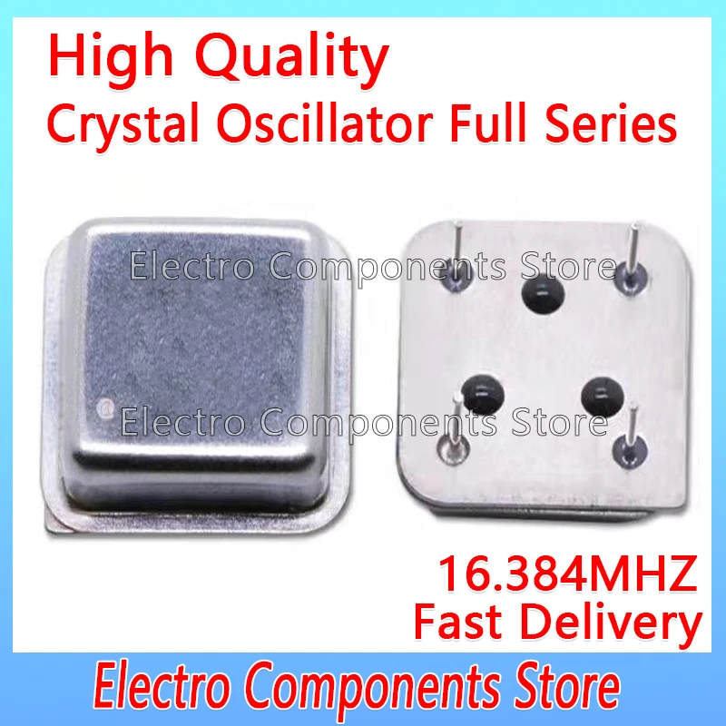 

16.384MHz Square Half Size Clock Oscillators 16.384M Active Crystal Oscillator Throught Hole 4P OSC DIP-4 OSC 4Pin DIP4