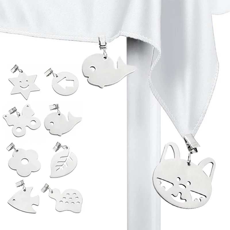

Tablecloth Clip Windproof Tablecloth Weights Hanger Stainless Steel Picnic Wedding Table Cloth Clips Tablecloth Pendant