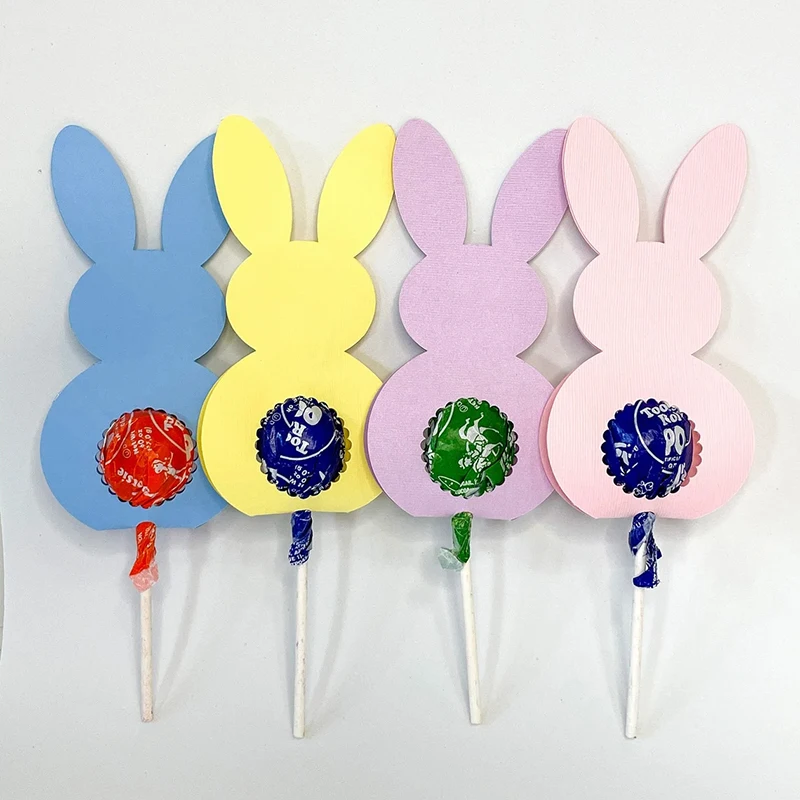 

Easter Bunny Lolly Metal Cutting Dies Stencil Scrapbooking DIY Album Stamp Paper Card Embossing Decor Craft New Dies for 2023