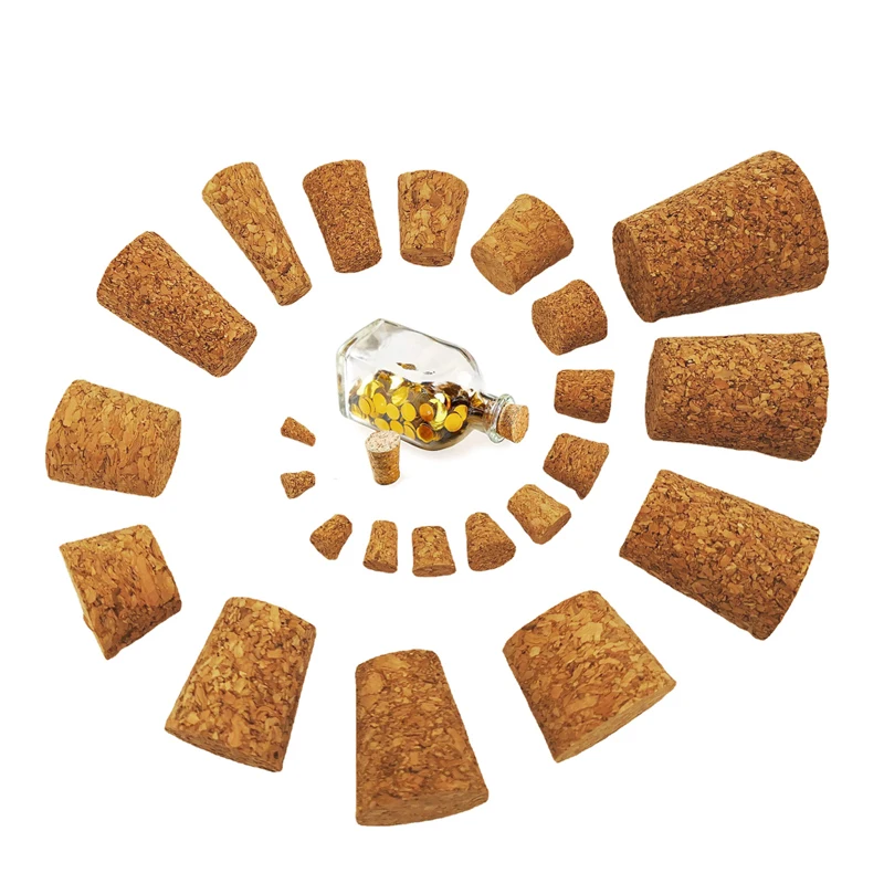 

5-10pcs High Quality Wood Wine Glass Bottle Stopper Kettle Pudding Container Cork Cap Burette Buret Tube Lid 7 Sizes