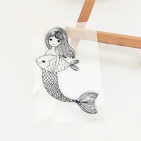 mermaid plants fairy clear stamps seal for diy scrapbooking card rubber stamps making album sheets crafts decor new stamps