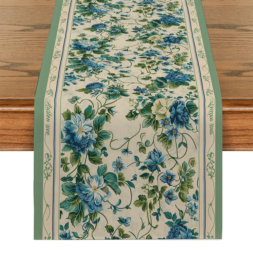 Богемные растения и цветы настольная дорожка в стиле барокко украшение для