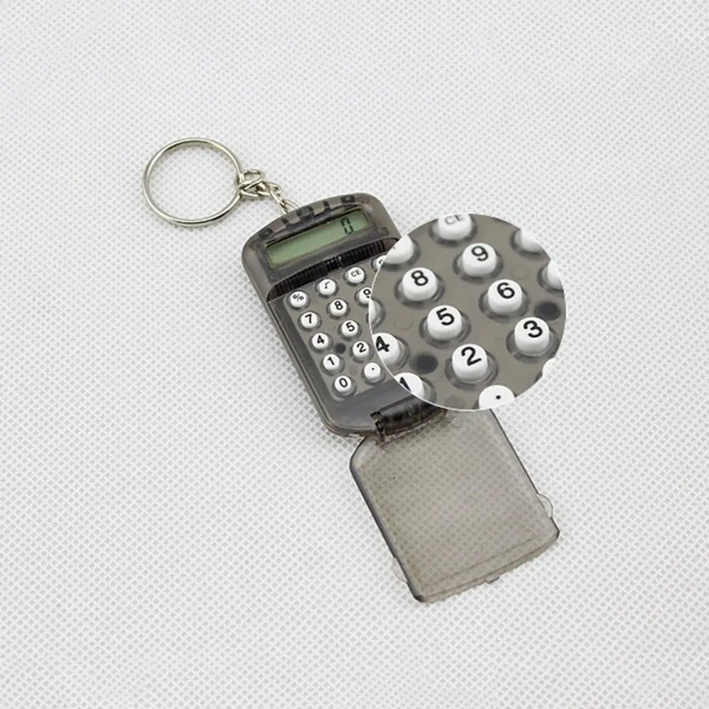 

Auxiliary Essential Mini Calculator Bag Charm Keychain Simple Style Calculator Creative for Office