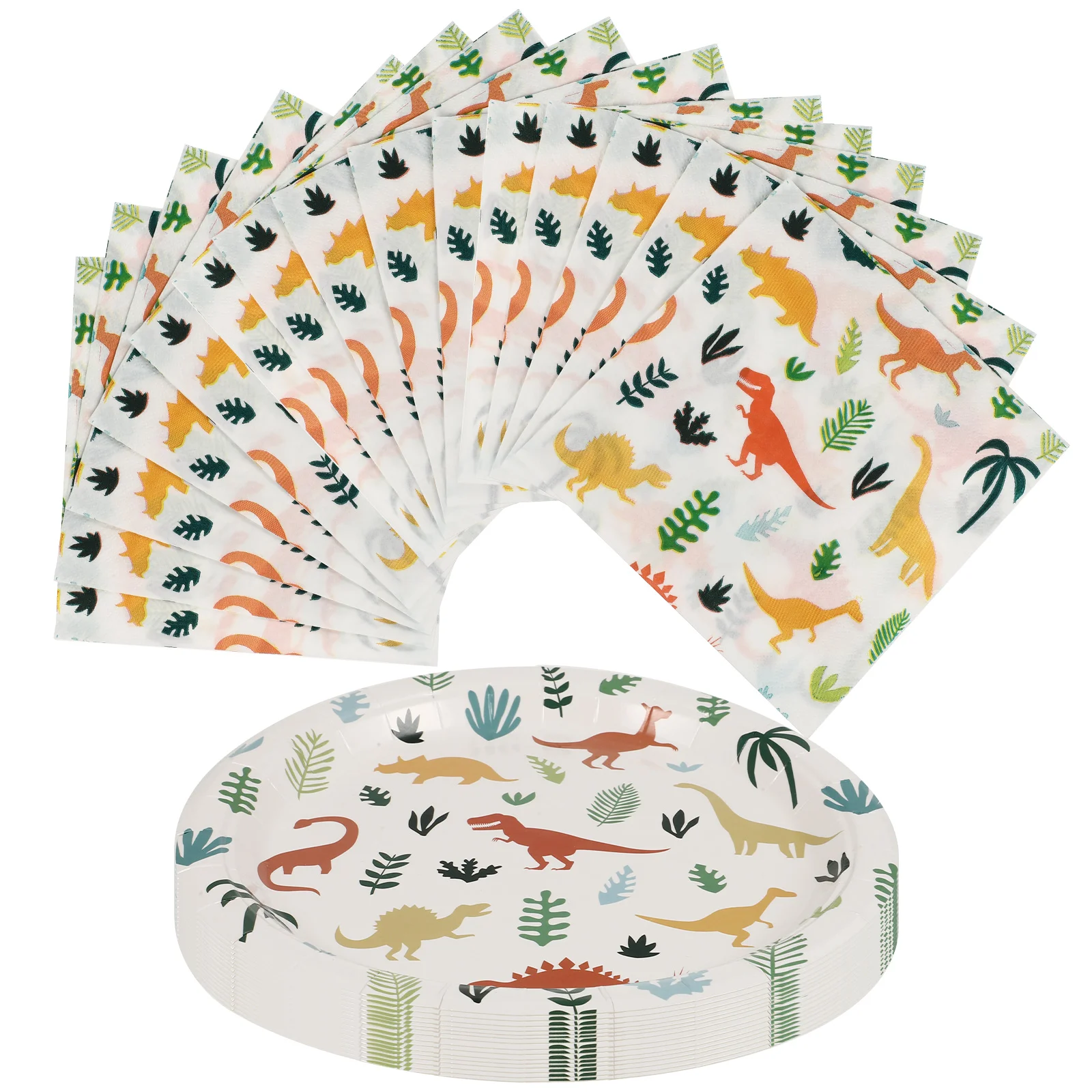 

1 Set Disposable Paper Plates Birthday Party Napkins Paper Plates for Kids