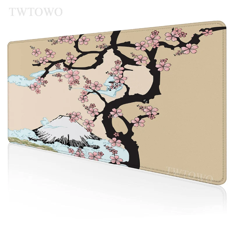 

Japanese Cherry Blossoms Sakura Mouse Pad Gamer XL Large Home HD Mousepad XXL MousePads Office Natural Rubber Computer Table Mat