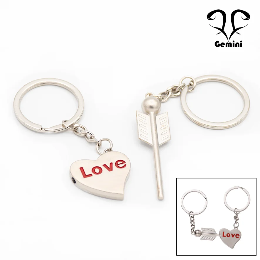 

Брелок для ключей «Love Arrow» для влюбленных, брелки для пар для мужчин и женщин, подвеска для сумки, безделушка, автомобильные брелки, аксессуары, подарки