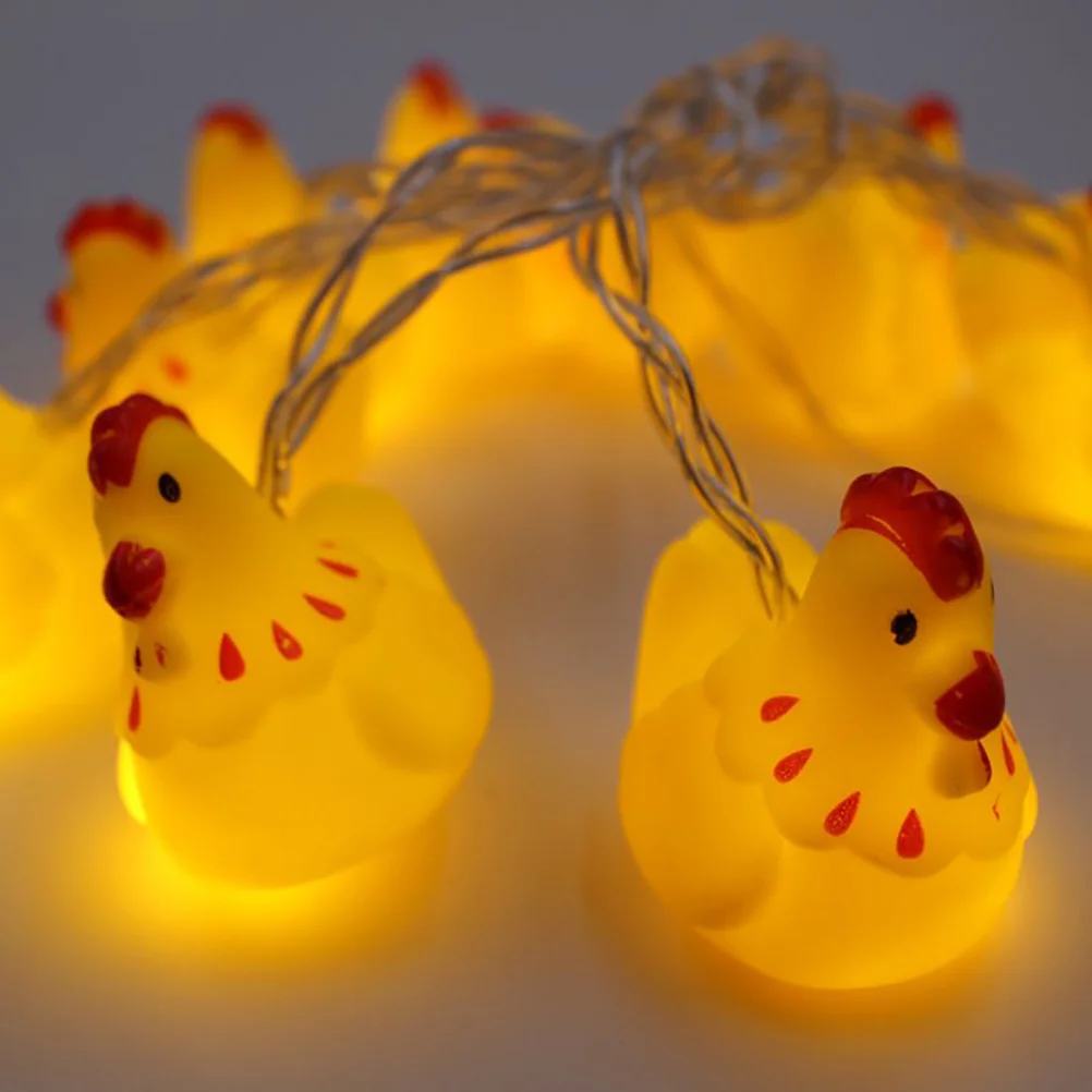 

1 Pc Light String Creative 1.8M Hen Shaped Light String Battery Operated String Light Decorative Light for Patio Home