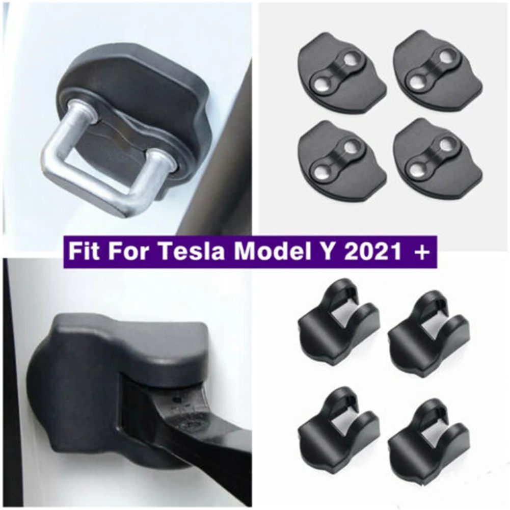 

Car Door Lock Cover Protect Buckle Cover Latch Stop Anti Rust For For Tesla Model Y 2021 2022 Car Sticker Ar Accessories