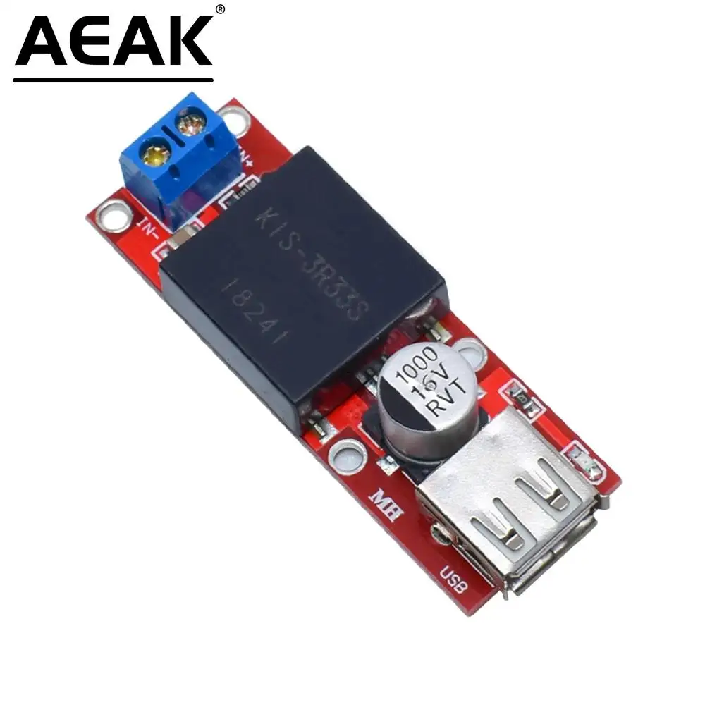 AEAK 5V USB выходной преобразователь постоянного тока 7V-24V до 3A понижающий модуль KIS3R33S