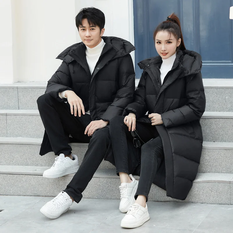 

Пуховик женский длинный, зима 2023, 90 утиного пуха, высококачественный пуховик унисекс для пар