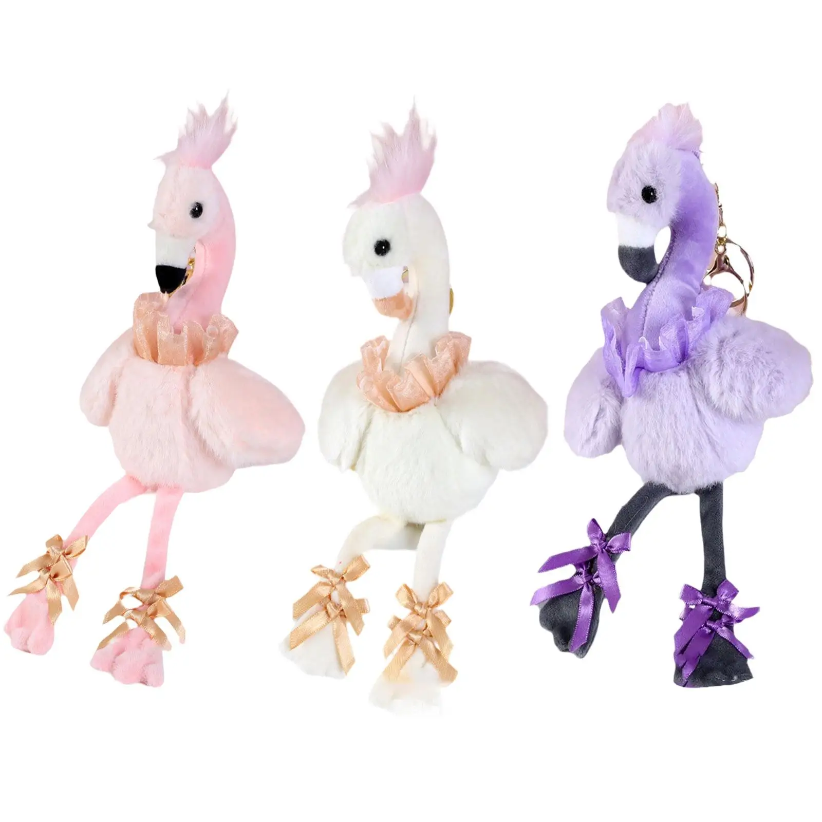 Плюшевый брелок с фламинго подвеска мультяшный милый для автомобиля выпускного