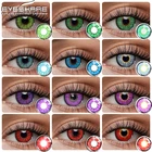 Цветные контактные линзы для глаз 1 пара Аниме Косплей цветные линзы ed синие красные Хэллоуин линзы ежегодные контактные линзы Красота Макияж