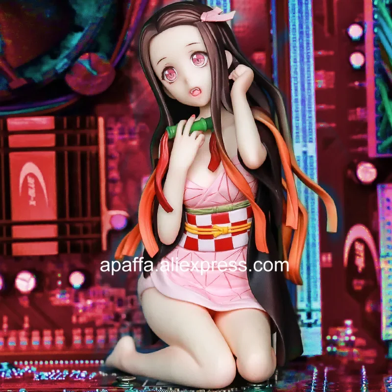 

Slayer Nezuko Kamado Version Collectible Demon Figure Anime Figurine Figure Toys Girl 12cm Sexy Nezuko Kneeling Action Kamado