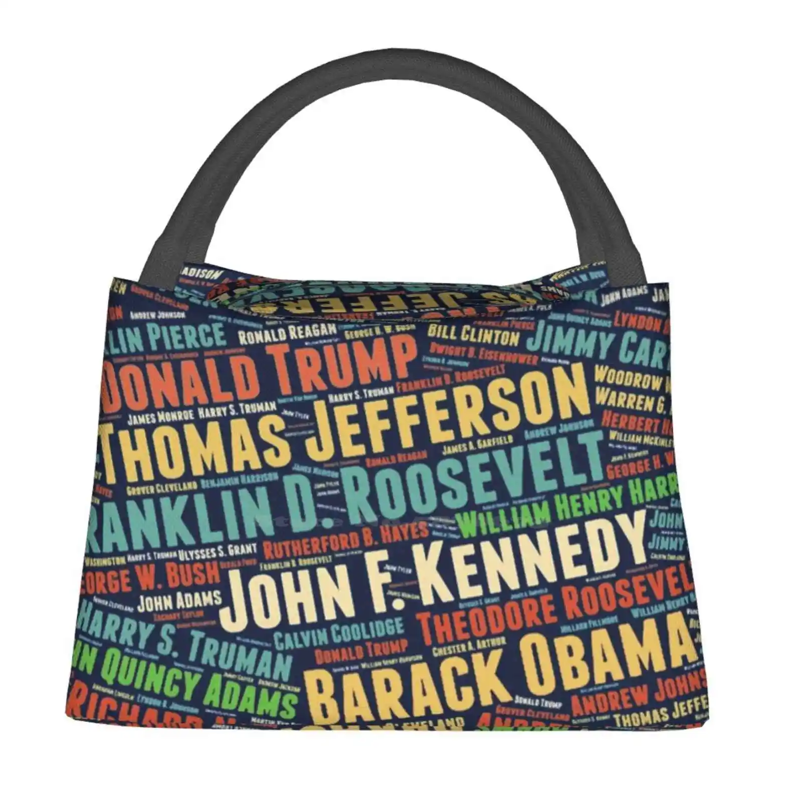 

Presidents Of The United States, Us Patriotic Gift Thermal Cooler Insulated Bags Winter Summer Usa Presidents Presidents Of