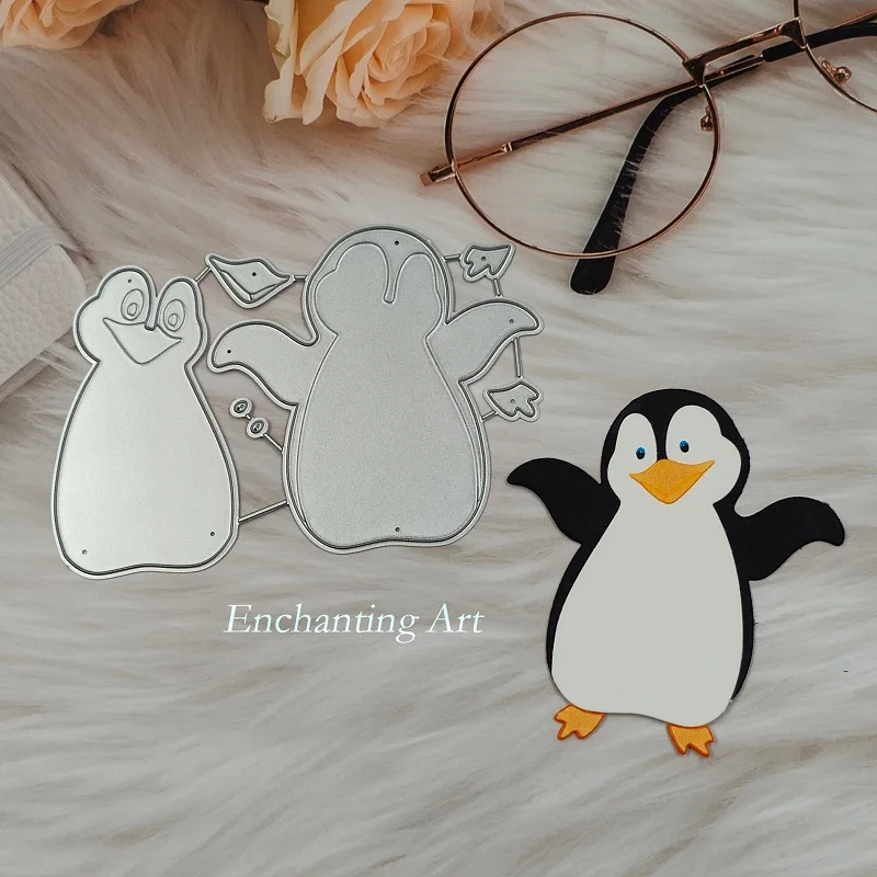 

Lovely Penguin Metal Cutting Dies 2023 New Stencils for Scrapbooking/Photo Album Decorative Embossing DIY Paper Cards