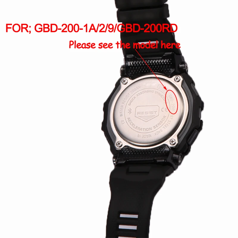 Фото Ремешок для часов GBD200, браслет для Casio G-Squad GBD-200-1A GBD-200RD-4, мужской ремешок для часов, водонепроницаемый спортивный ремешок из смолы №3