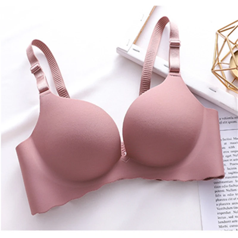 

Underwear One-Piece Seamless Girl Bra Smooth Surface Without Steel Ring Gathered On The Upper Support Adjustable