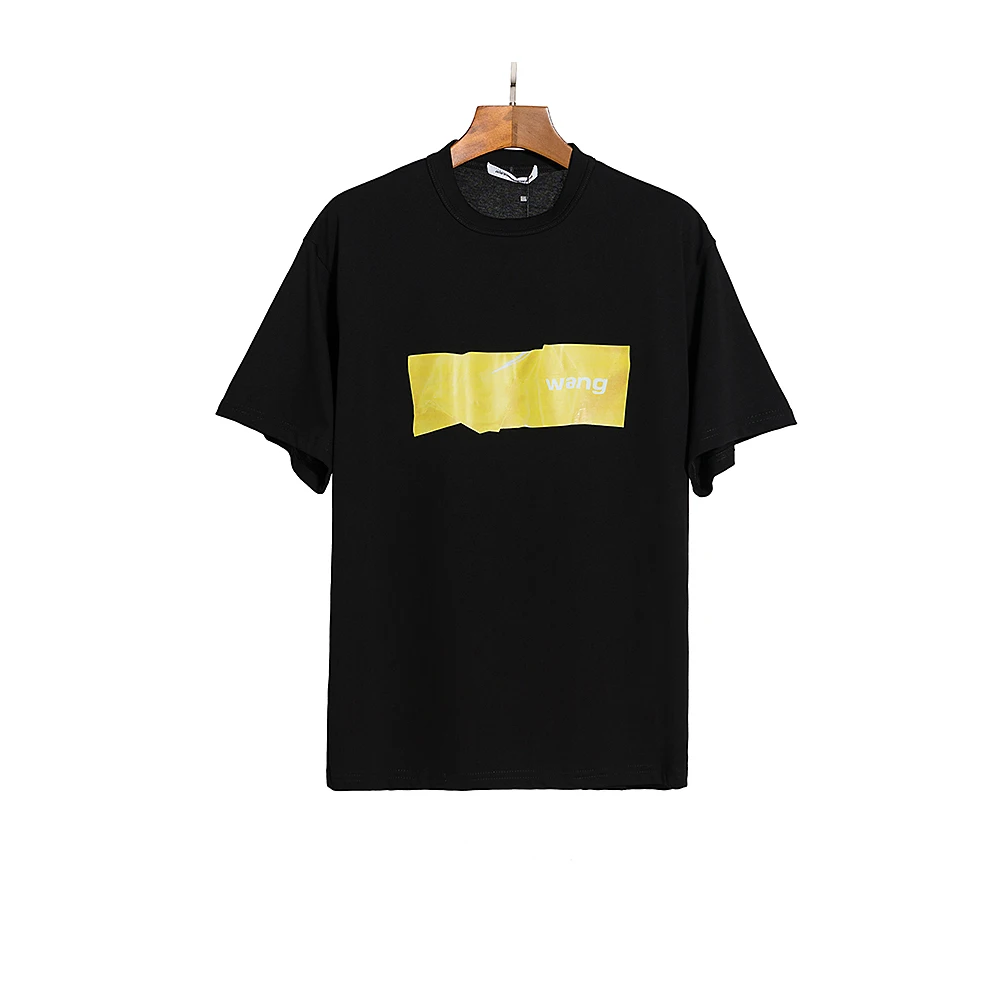 

Unisex high-quality boutique pure cotton fabric loose short-sleeved art text digital printing T-shirt