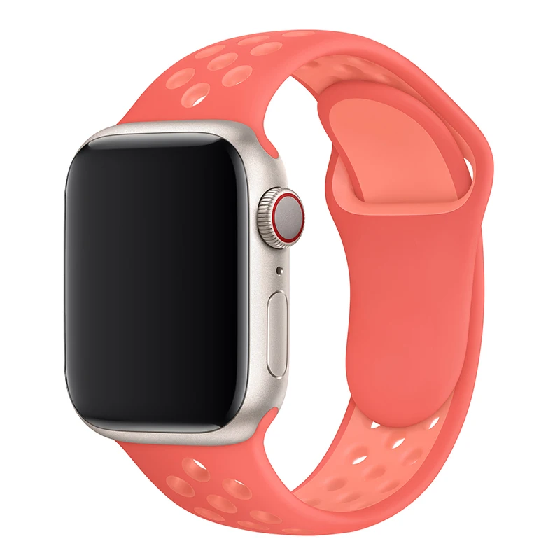 Silicone strap For Apple Watch band 45mm 41mm 44mm 40mm 38mm 42mm smartwatch watchband belt bracelet iWatch series 3 4 5 6 SE 7