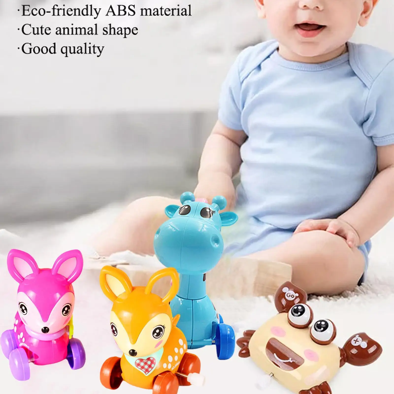 

Funny Colorful Winding Toy Rotate 360 ​​degrees Cute Sika Deer Octopus Crab Running Clockwork Spring Toy For Baby Kids Rand I7d0