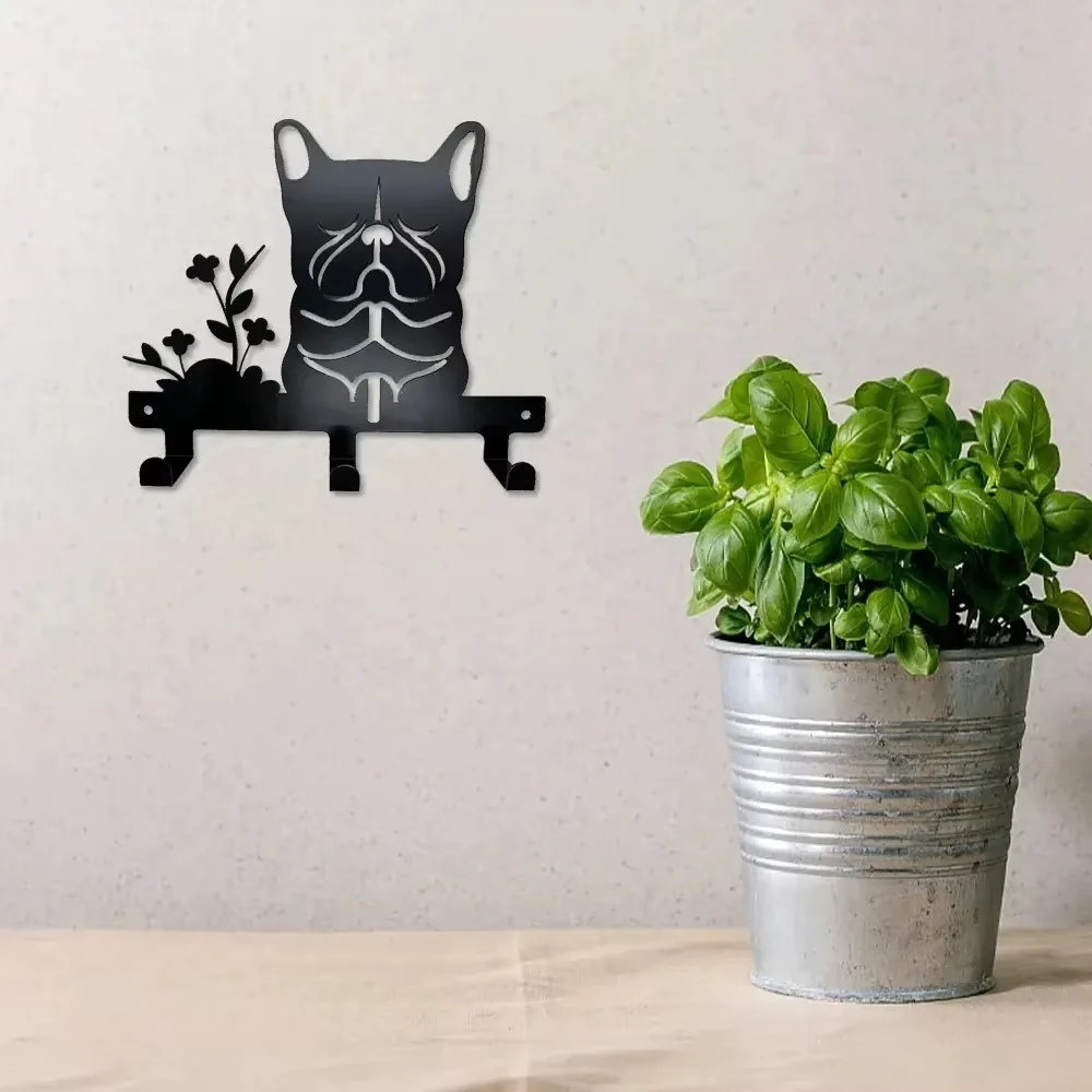 Металлическая настенная стойка Bulldog-3 крючка стильный органайзер для полотенец и