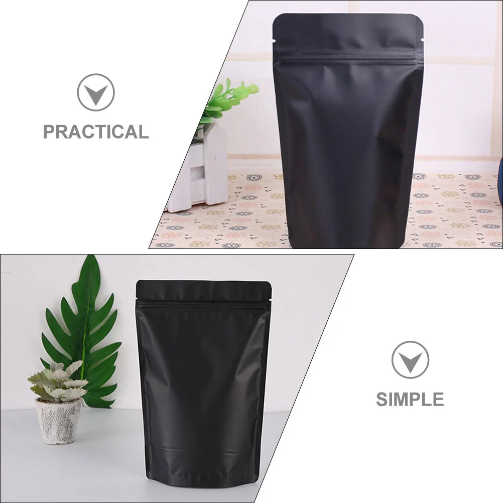 

100 Pcs Packaging Bags Food Stand Storage Resealable Candy Coffee Bean Containers Pe Pouch
