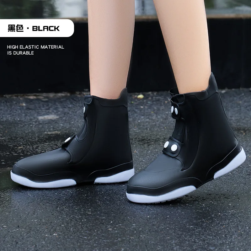 2023 New Women And Men Waterproof Shoes Cover Thicken Non-slip Unisex Rainy Day Shoes Protector Reusable Silicone Rain Shoes