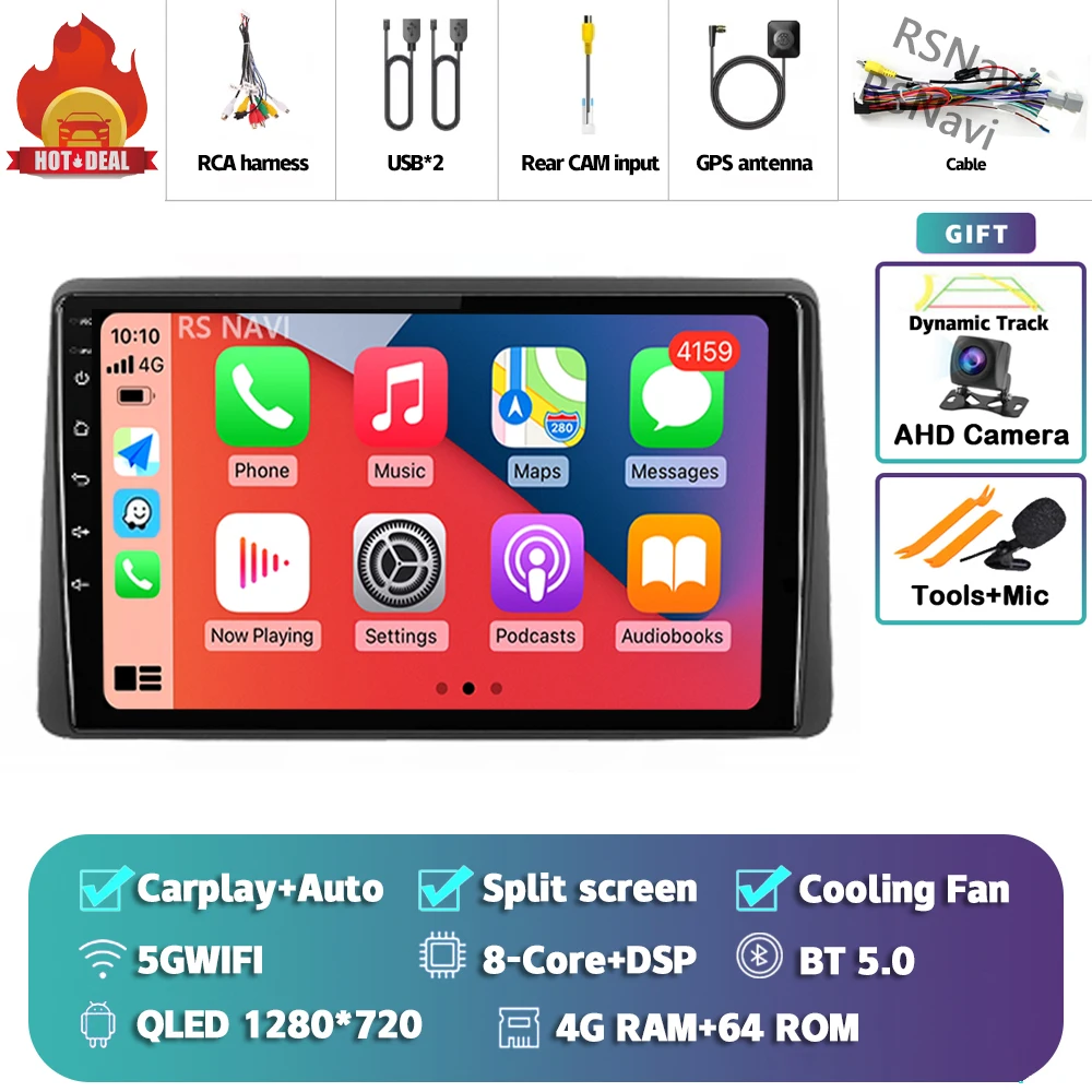 

Android 15 Carplay Auto для Renault Duster HM 2 2020 2021-2023 Автомобильный радиоприемник Навигационный видеоплеер Экран 2K Стерео Мультимедиа