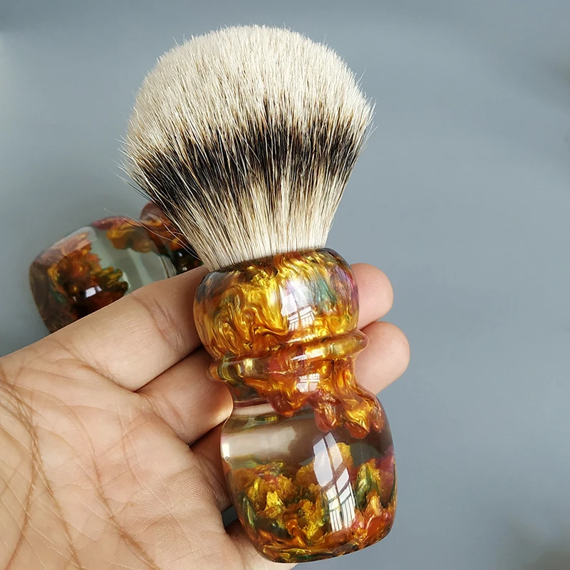 Щетка для бритья Dscosmetic Floating Island Dense Silvertip из натурального ворса для влажного бритья для мужчин (art.: 3920dc9debeda) - 3920dc9debeda