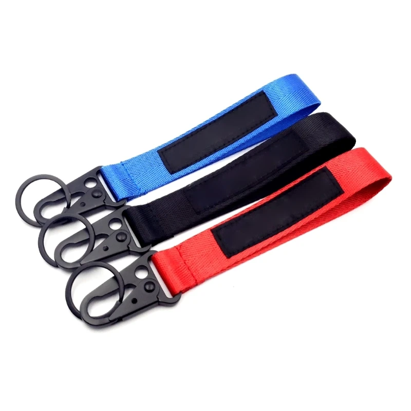 

Universal Car Keychain Lanyard Hang Strap with Metal Keys Holder keys Ring Dropship