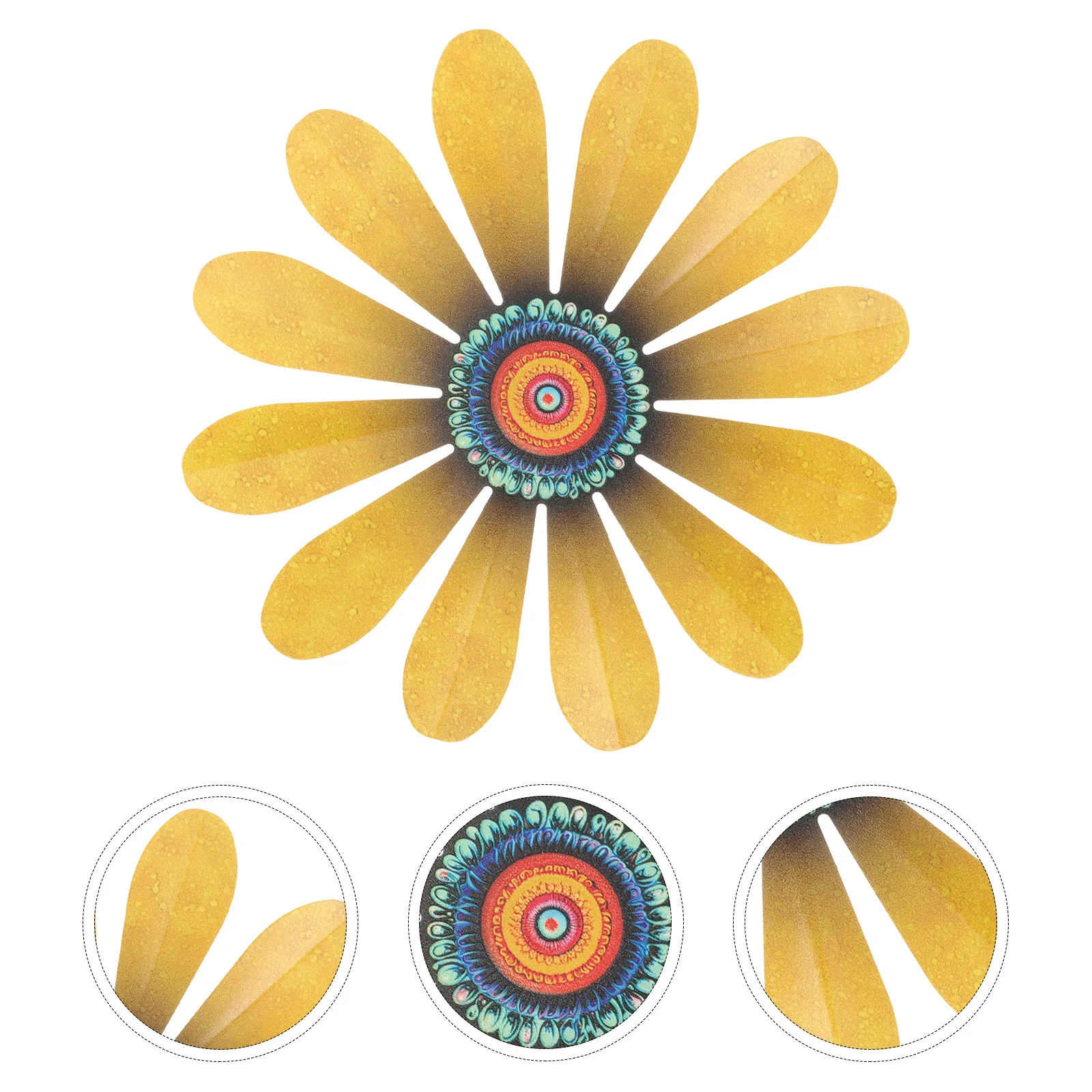 

Wrought Iron Flower Wall Decoration Outdoor Garden Adornment Home Hanging Decorations Patio Ornament Pendant